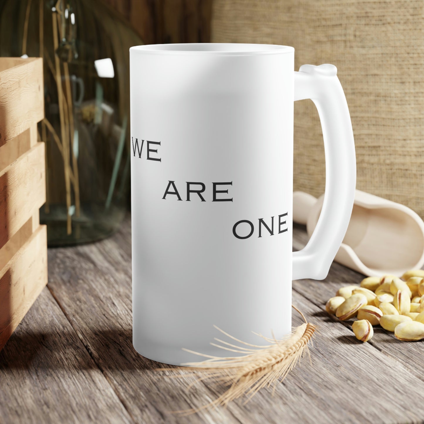 WE THE PEOPLE Frosted Glass Beer Mug